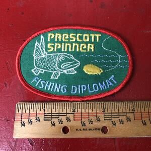 Vintage *RARE* PRESCOTT SPINNER FISHING DIPLOMAT PATCH
